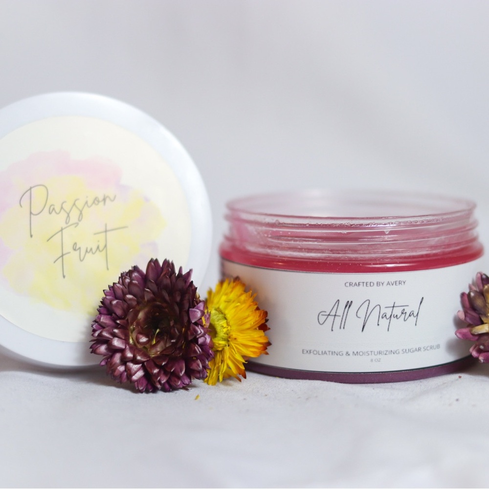 🟡 PASSION FRUIT all natural handmade sugar scrub